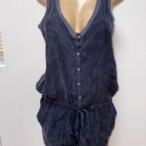Pete & Greta Racer Back Casual Drawstring Short Jumpsuit Size M